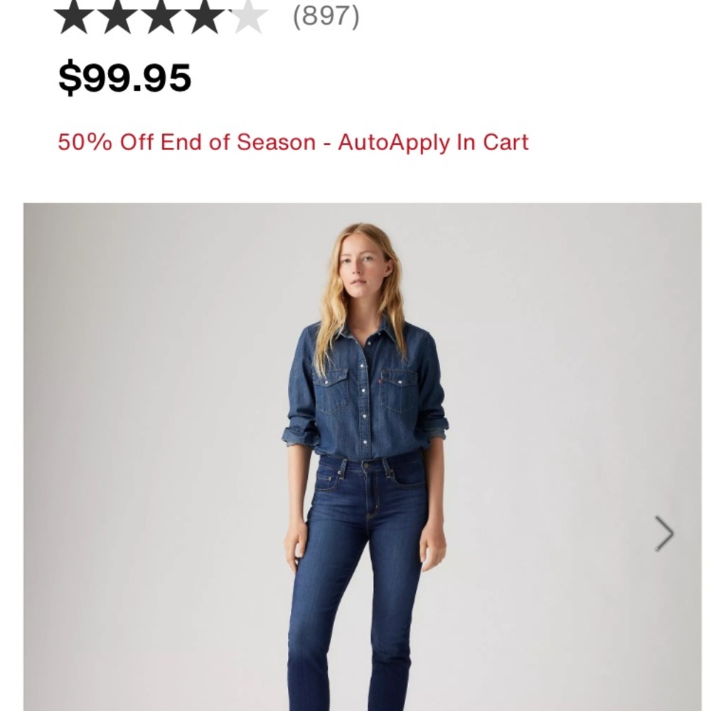724 High Rise Straight Jeans - Picture 3 of 4